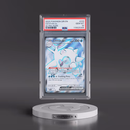 2025 Pokémon Dri EN-Destined Rivals #210 Cetitan EX - Holo Ultra Rare (PSA 10 GEM MINT)