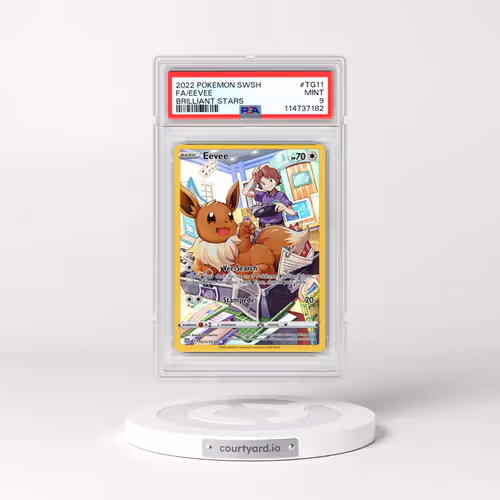 2022 Pokémon Sword & Shield Brilliant Stars #TG11 Eevee - Full Art (PSA 9 MINT)