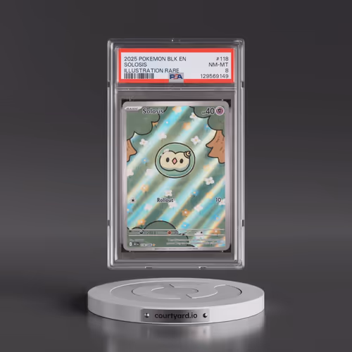 2025 Pokémon Blk EN-Black Bolt #118 Solosis - Illustration Rare (PSA 8 NM-MT)