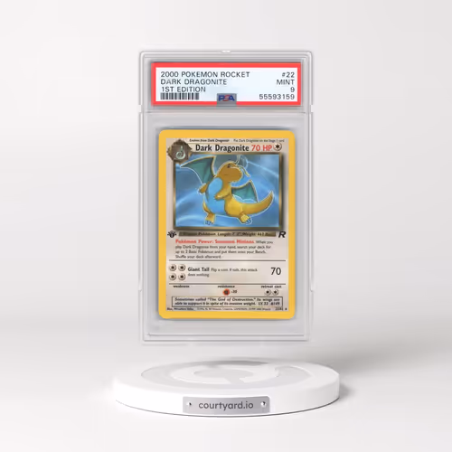 2000 Pokémon Rocket #22 Dark Dragonite - 1st Edition (PSA 9 MINT)
