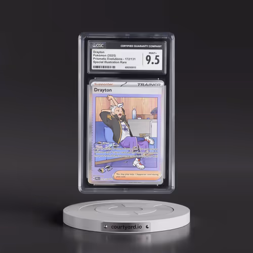 2025 Prismatic Evolutions - PRE EN #172/131 Drayton - Special Illustration Rare Holo (CGC 9.5 MINT+)