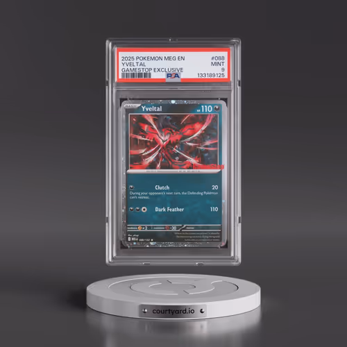 2025 Pokémon Meg EN-Mega Evolution #088 Yveltal - Gamestop Exclusive (PSA 9 MINT)