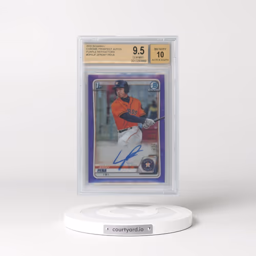 2020 Bowman Chrome Prospect Autographs #CPAJP Jeremy Pena - Purple Refractor (BGS 9.5 GEM MINT)