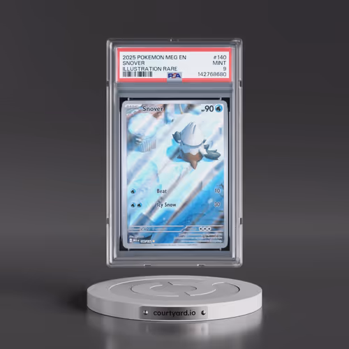 2025 Pokémon Meg EN-Mega Evolution #140 Snover - Illustration Rare (PSA 9 MINT)
