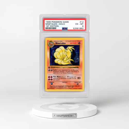 1999 Pokémon Game #12 Ninetales - 1st Edition Holo (PSA 6 EX-MT)
