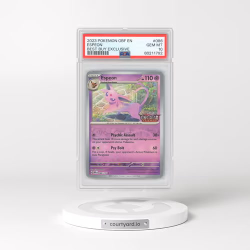 2023 Pokémon Obf EN-Obsidian Flames #086 Espeon - Best Buy Exclusive (PSA 10 GEM MINT)