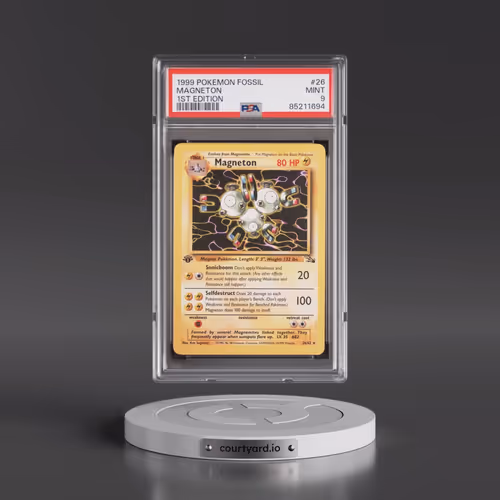 1999 Pokémon Fossil #26 Magneton - 1st Edition (PSA 9 MINT)