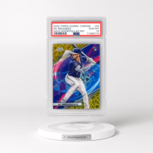 2022 Topps Cosmic Chrome #49 MJ Melendez - Gold Interstellar Refractor (PSA 10 GEM MINT)