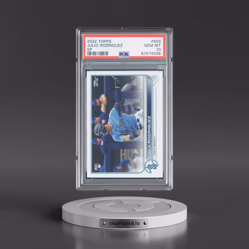 2022 Topps #659 Julio Rodriguez - Series 2-SP (PSA 10 GEM MINT)