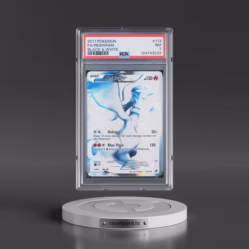 2011 Pokémon Black & White #113 Reshiram - Full Art (PSA 7 NM)