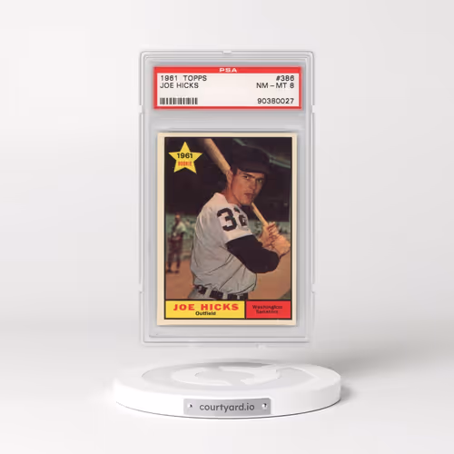 1961 Topps #386 Joe Hicks (PSA 8 NM-MT)