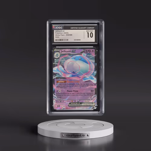 2025 Pokémon Wht EN-White Flare #045 Jellicent EX - Holo (CGC 10 GEM MINT)
