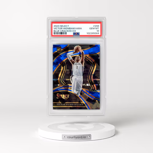 2023 Panini Select #288 Victor Wembanyama - Blue Cracked Ice (PSA 10 GEM MINT)