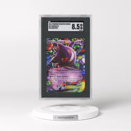 2014 Pokémon Phantom Forces #34 Gengar Ex - Holographic (SGC 8.5 NM-MT+)