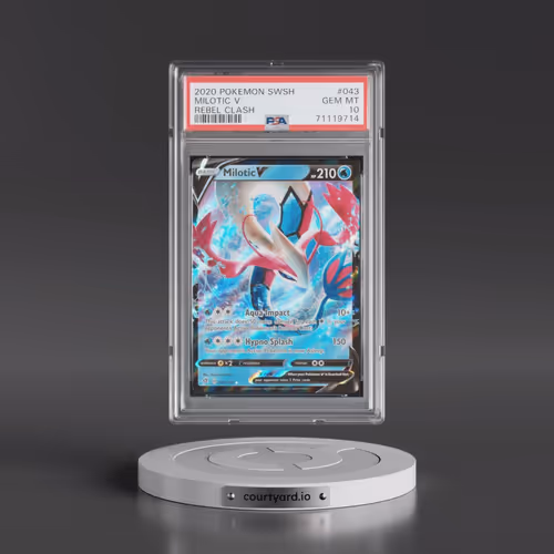 2020 Pokémon Sword & Shield Rebel Clash #043 Milotic V - Holo (PSA 10 GEM MINT)