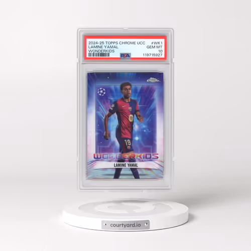2024-25 Topps Chrome UEFA Club Competitions Wonderkids #WK1 Lamine Yamal (PSA 10 GEM MINT)