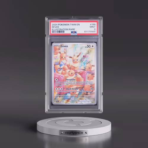2024 Pokémon Twm EN-Twilight Masquerade #188 Eevee - Illustration Rare (PSA 9 MINT)