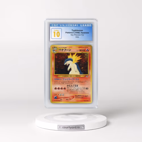 1999 Neo Premium File Typhlosion - No Rarity - Holo (CGC 10 PRISTINE)