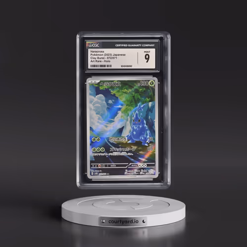 2023 Clay Burst #072/071 Heracross - Art Rare Holo (CGC 9 MINT)