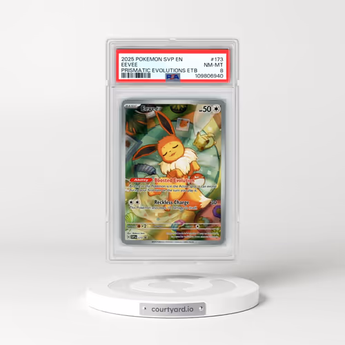 2025 Pokémon Svp EN-SV Black Star Promo #173 Eevee - Prismatic Evolutions Elite Trainer Box (PSA 8 NM-MT)