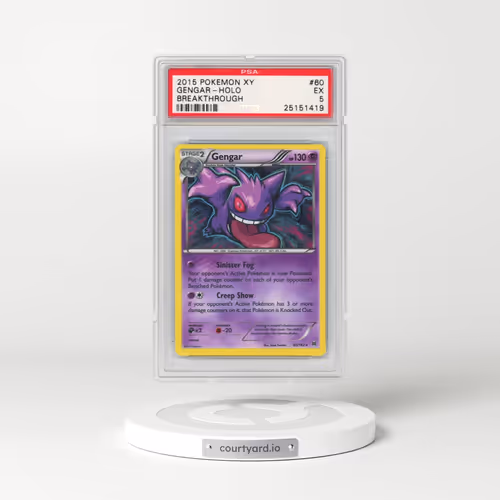 2015 Pokémon XY Breakthrough #60 Gengar - Holo (PSA 5 EX)