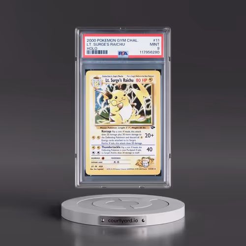 2000 Pokémon Gym Challenge #11 LT. Surge's Raichu - Holo (PSA 9 MINT)