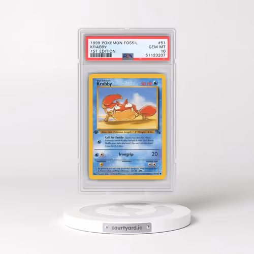 1999 Pokémon Fossil #51 Krabby - 1st Edition (PSA 10 GEM MINT)