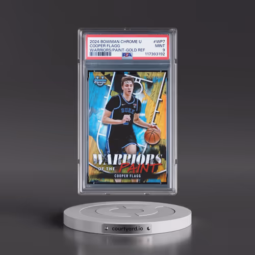 2024 Bowman Chrome University Warriors of the Paint #WP7 Cooper Flagg - Gold Refractor (PSA 9 MINT)
