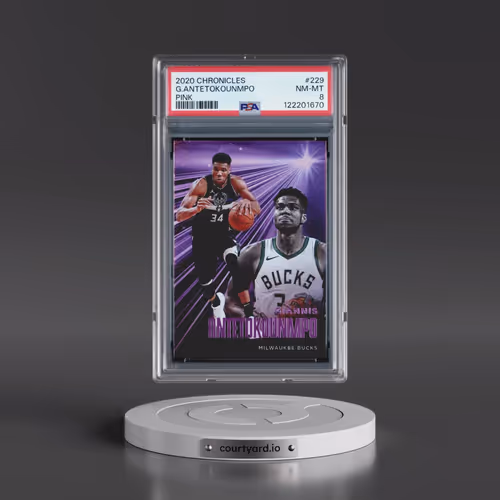 2020 Panini Chronicles #229 Giannis Antetokounmpo - Pink (PSA 8 NM-MT)