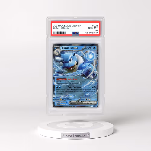 2023 Pokémon Mew EN-151 #009 Blastoise EX - Holo (PSA 10 GEM MINT)