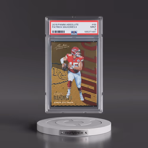 2018 Panini Absolute #49 Patrick Mahomes II (PSA 9 MINT)