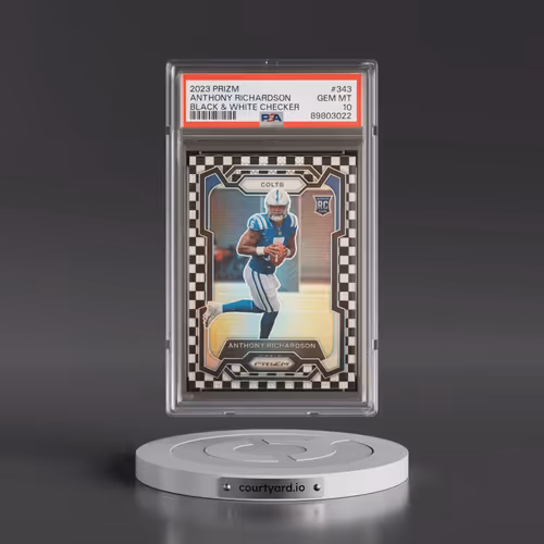 2023 Panini Prizm #343 Anthony Richardson - Black & White Checker (PSA 10 GEM MINT)