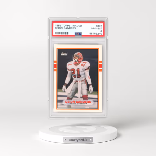 1989 Topps Traded #30T Deion Sanders (PSA 8 NM-MT)