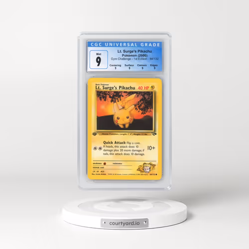 2000 Gym Challenge #84/132 Lt. Surge's Pikachu - 1st Edition 1st Edition (CGC 9 MINT)