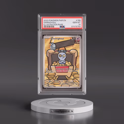 2023 Pokémon Par EN-Paradox Rift #198 Gimmighoul - Illustration Rare (PSA 10 GEM MINT)