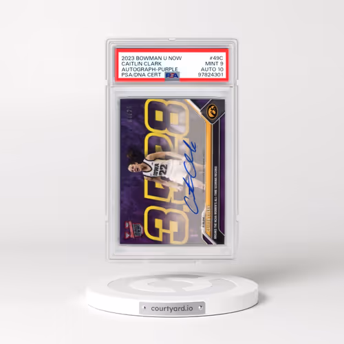 2023 Bowman U Now #49C Caitlin Clark - Autograph-Purple (PSA 9 MINT)