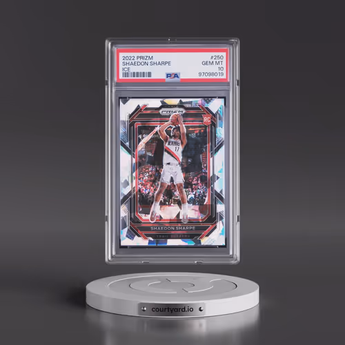 2022 Panini Prizm #250 Shaedon Sharpe - Ice (PSA 10 GEM MINT)