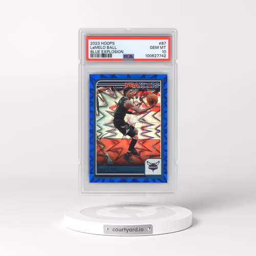 2023 Panini NBA Hoops #87 LaMelo Ball - Blue Explosion (PSA 10 GEM MINT)