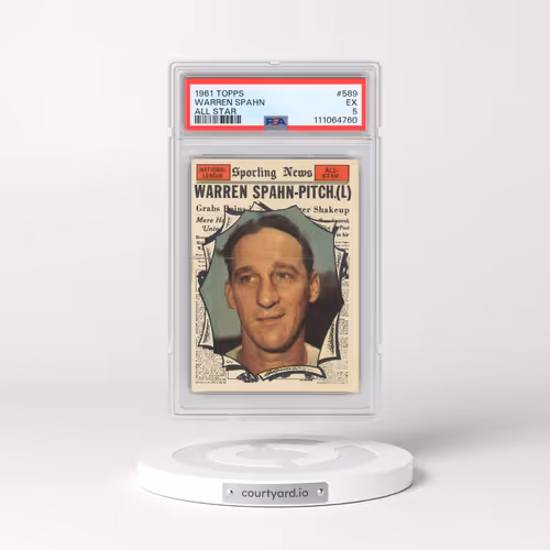 1961 Topps #589 Warren Spahn - All Star (PSA 5 EX)