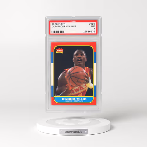 1986 Fleer #121 Dominique Wilkins (PSA 7 NM)