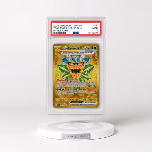2024 Pokémon Twm EN-Twilight Masquerade #221 Teal Mask Ogerpon EX - Holo Hyper Rare (PSA 9 MINT)