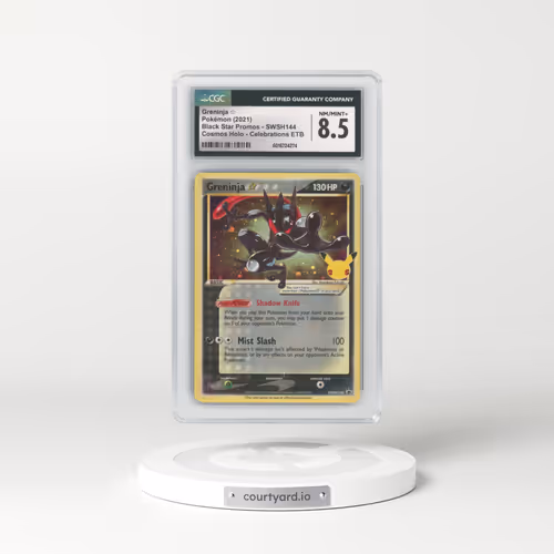 2017 Black Star Promos - Sword & Shield #SWSH144 Greninja ☆ - Cosmos Holo Celebrations ETB (CGC 8.5 NM-MT+)