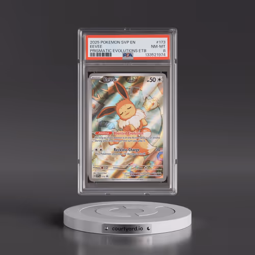 2025 Pokémon Svp EN-SV Black Star Promo #173 Eevee - Prismatic Evolutions Elite Trainer Box (PSA 8 N