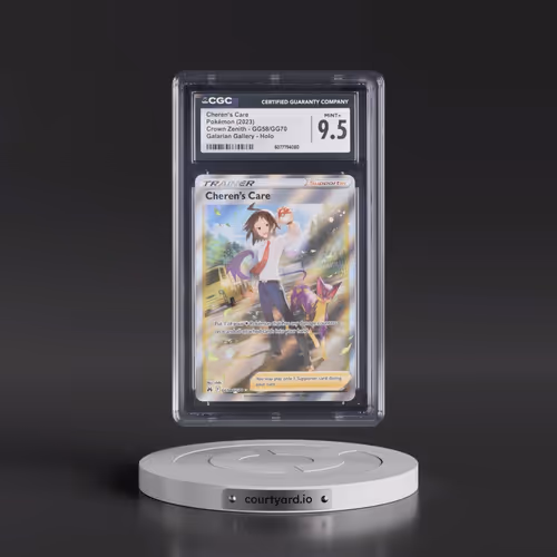 2023 Crown Zenith #GG58/GG70 Cheren's Care - Galarian Gallery Holo (CGC 9.5 MINT+)