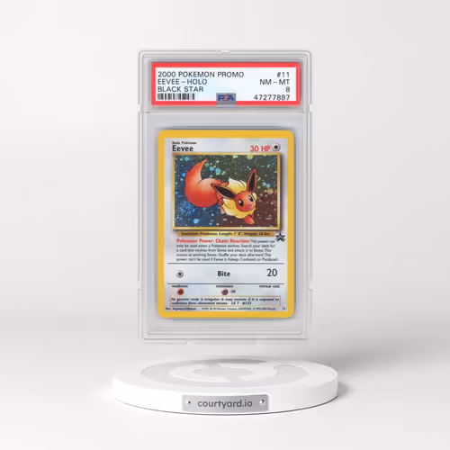2000 Pokémon Promo Black Star #11 Eevee - Holo Pokemon League (PSA 8 NM-MT)