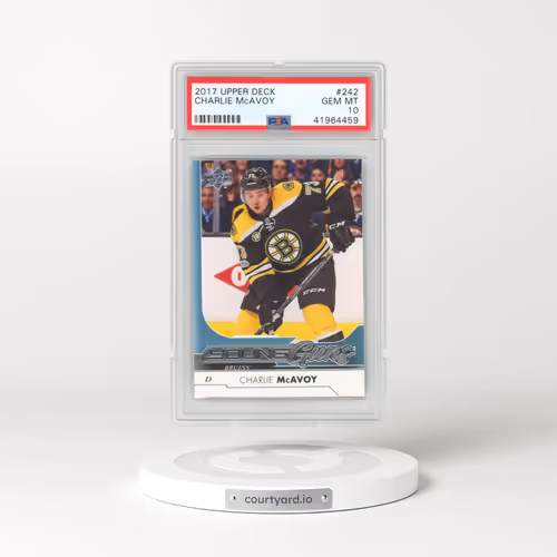 2017 Upper Deck #242 Charlie McAvoy (PSA 10 GEM MINT)