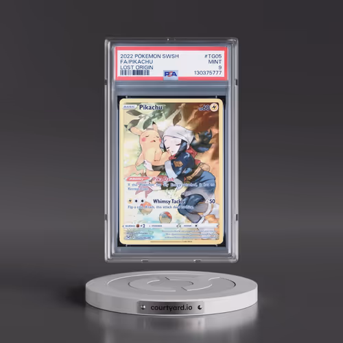 2022 Pokémon Sword & Shield Lost Origin #TG05 Pikachu - Full Art (PSA 9 MINT)