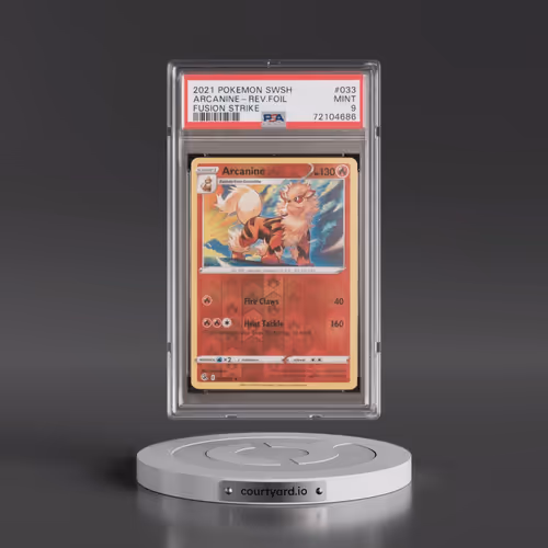 2021 Pokémon Sword & Shield Fusion Strike #033 Arcanine - Reverse Foil (PSA 9 MINT)