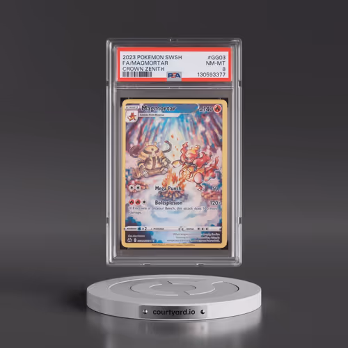 2023 Pokémon Sword and Shield Crown Zenith #GG03 Magmortar - Full Art (PSA 8 NM-MT)