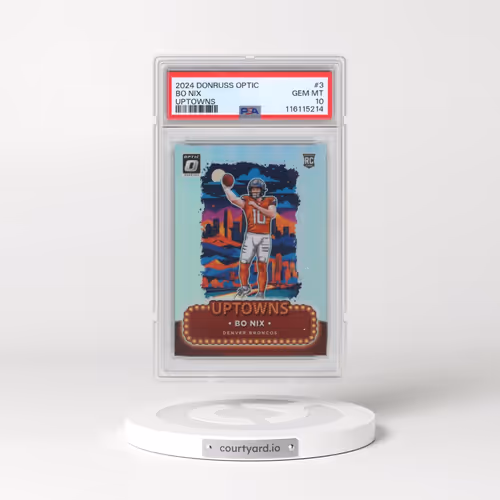 2024 Panini Donruss Optic Uptowns #3 Bo Nix (PSA 10 GEM MINT)